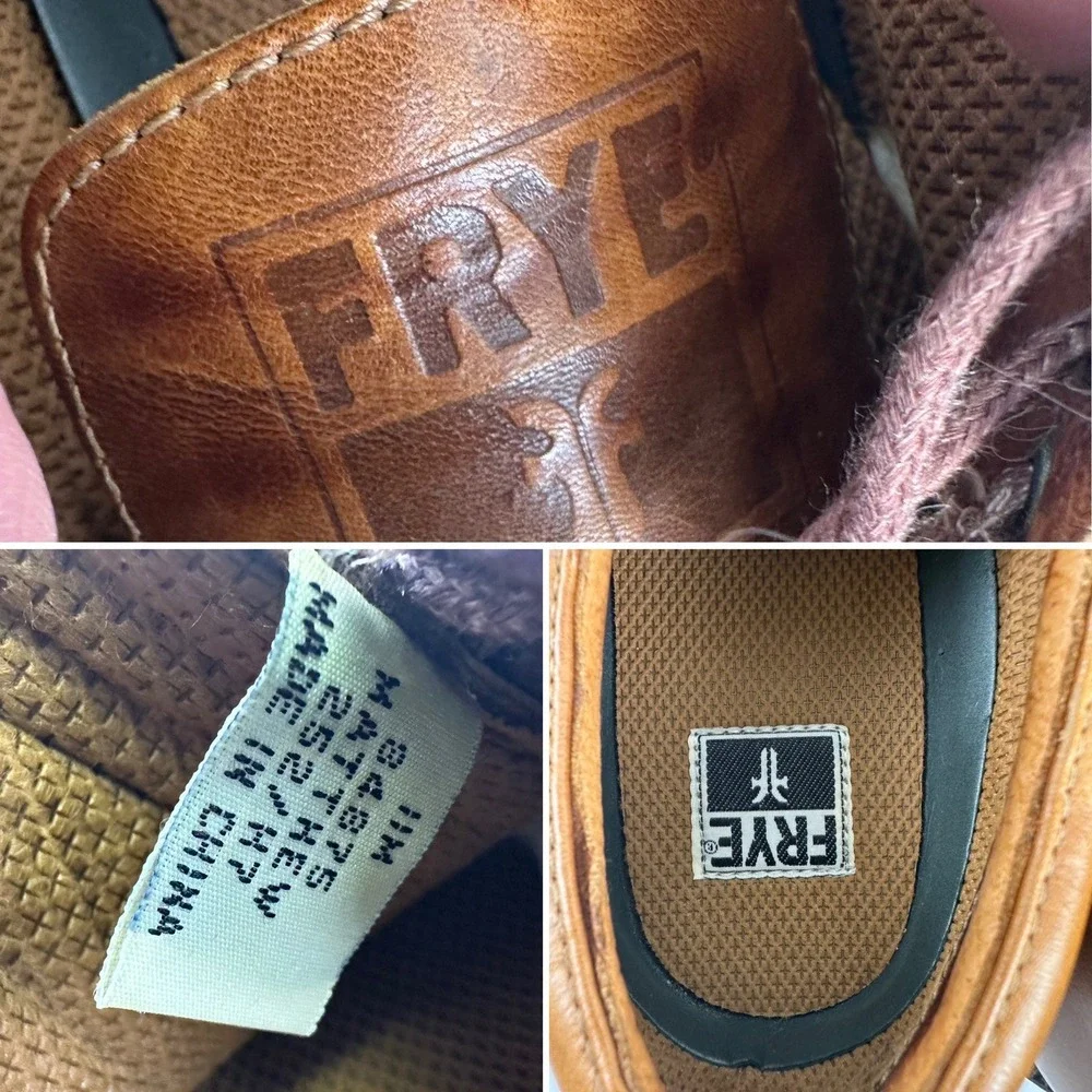 Frye Matthew Oxford Tan Leather Plain Toe Dress Shoes Lace Up Casual Mens 11 M